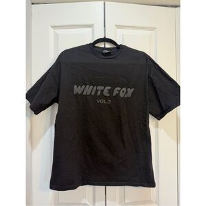 White Fox Vol 3 T-Shirt Size XS/S Black Puff Print Boxy Oversized